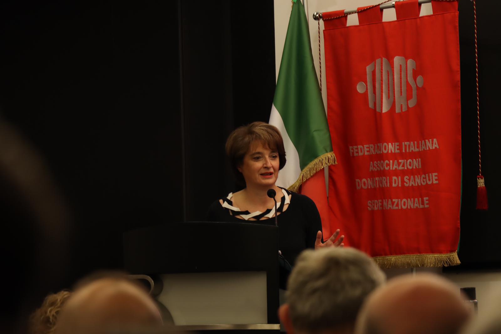 Annamaria Parente - Al congresso nazionale della Federazione Italiana Associazioni Donatori di Sangue